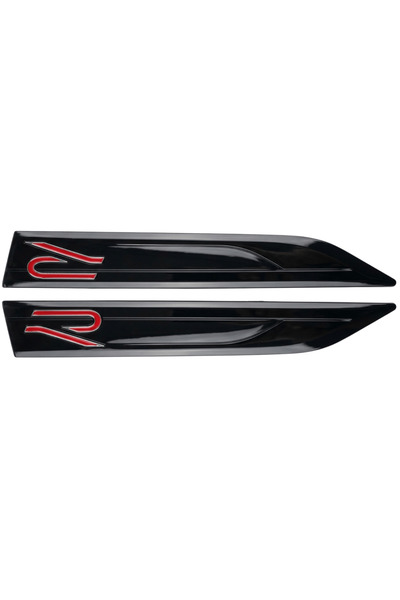 Space R Fender Emblem 2-Piece Red / Yaci182-1