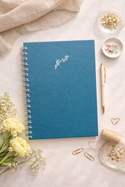 Lizy دفتر ملاحظات بغلاف صلب حلزوني - مخطط صفحة - 17×24 سم