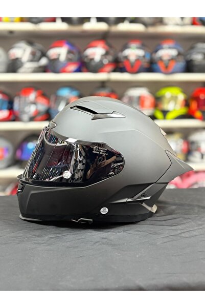 Scoyco FF871 Mat Siyah Güneş Vizörlü Kask (Siyah Spoiler ve Siyah vizörlü)