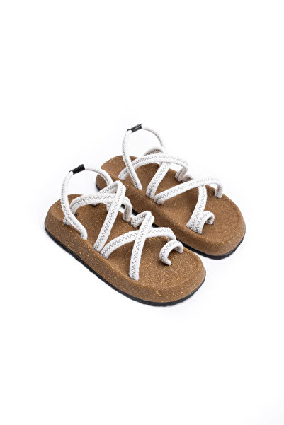 by selvi Lukka Shoes Enrico White Natural Cotton Rope Rope Men's Sandals
