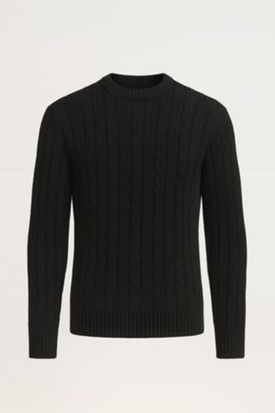 Valiberta Leone Anti-Peeling Anti-Pilling Hairless Knitted Crew Neck Men's Sw...