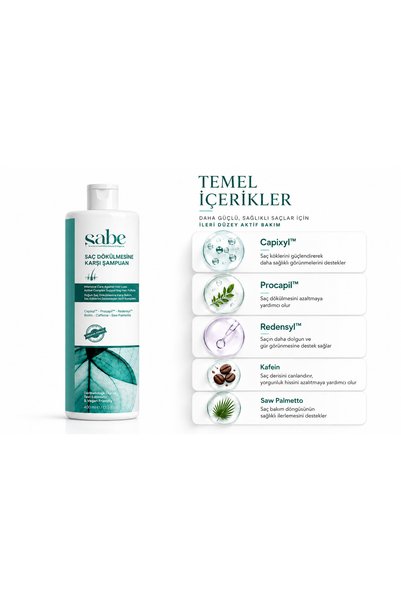 sabe Anti-Hair Loss Shampoo 400 ml |   Shampoo Containing Capixyl, Procapil and Redensyl