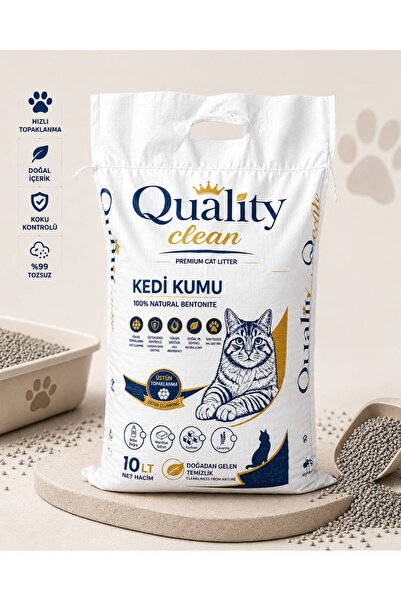 Quality CLEAN Bebe Pudralı İnce Taneli Bentonit Ultra Topaklaşan Koku Hapsede...