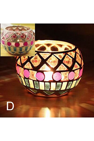 Choice D Moroccan Mosaic Glass Votive Candle Holder Tea Light Candelabra Cand...