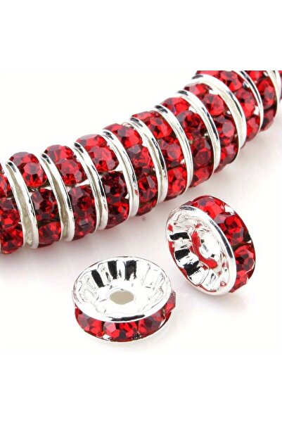 Choice 8mm Silvery-red 120pcs 8mm Color Flat Circular Inlaid Water Diamond Lo...