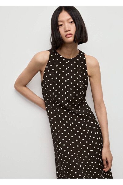 MANGO Woman Polka Dot Print A-Line Dress