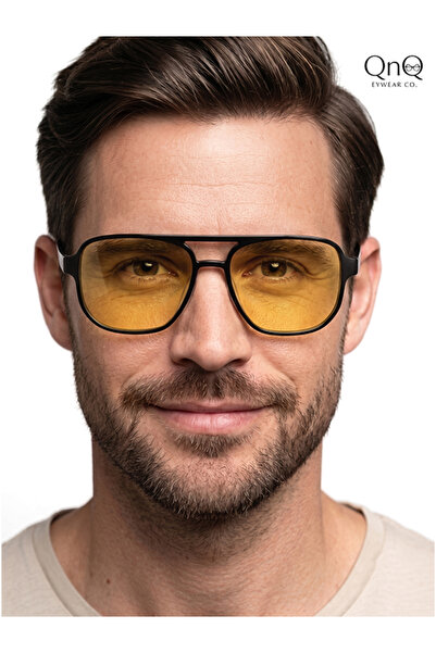 QnQ Professor Black Anti-Far Effective Blue Light Protective Screen and Sungl...