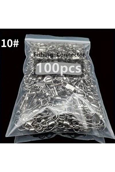 Choice 10 JSFUN 100Pcs Fishing Connector Swivels Interlock Pin Bearing Rollin...