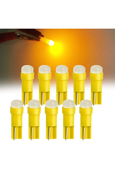 choice2 Yellow 10PCS T5 LED Lights W1.2W W3W LED Car Interior Light Auto Side...