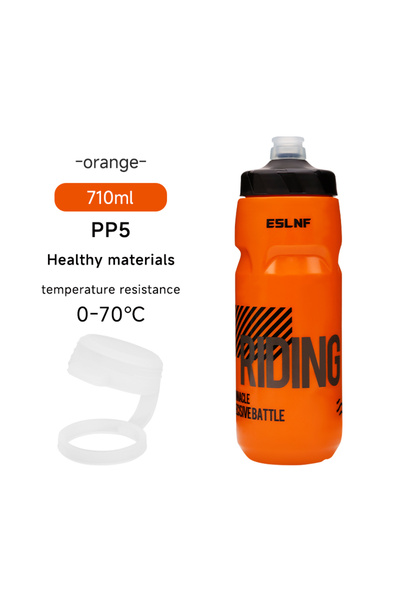 choice2 Orange ESLNF 710ml Plastic Sports Water Bottle Squeeze Cycling Bike W...