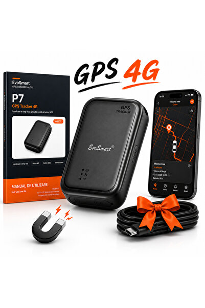 EvoSmart GPS Tracker Auto P7, Dispozitivul Anti Pierdere, 4G, Magnetic, Perim...
