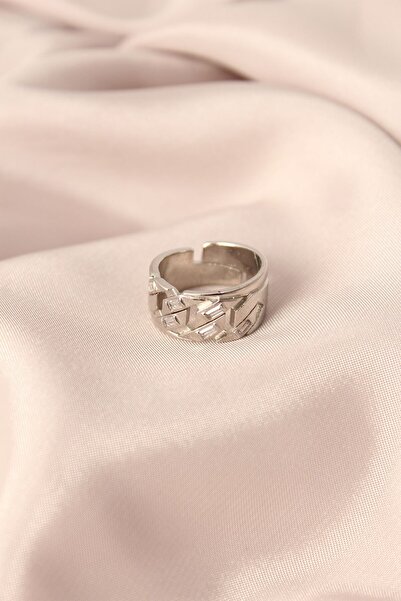 Inure Jewelry Silver Color Metal Stone Model Adjustable Women's Ring