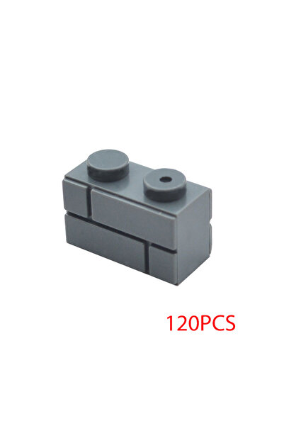 Choice4 120PCS Drek grey DIY Building Blocks Thick Wall Bricks 2+1 1x2 1x3 1x...