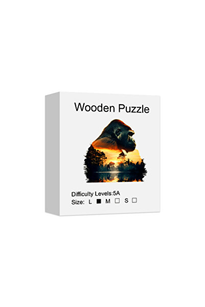 Choice1 L Orangutan Pattern Forest Scenery Wooden Puzzle, High Difficulty Toy...