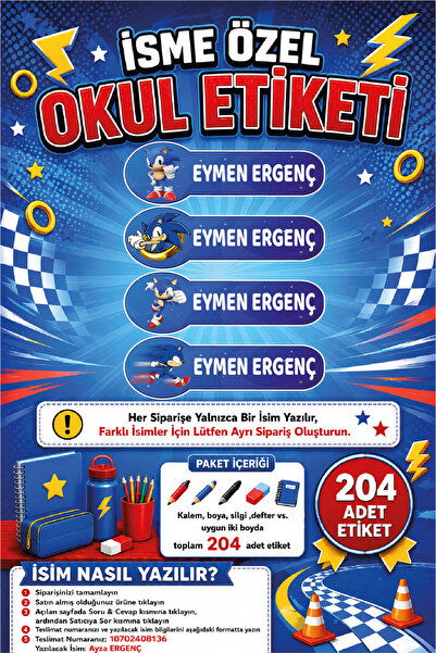 Ayza Tasarım Kalem Defter Kitap Etiketi İsim Etiketi Kişiye Özel Yapışkanlı E...