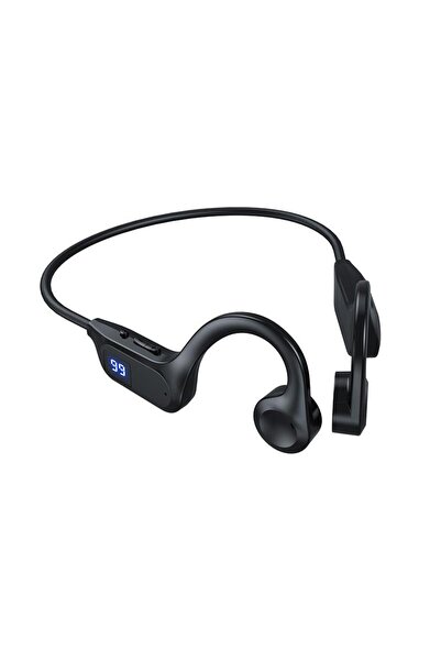 Choice1 Black Bone Conduction Wireless Headphones with HD Mic, Bluetooth Hand...