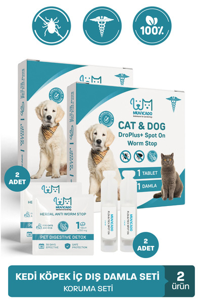muvicado Kedi Köpek Spot-On Bitkisel Damla 4x1 ml