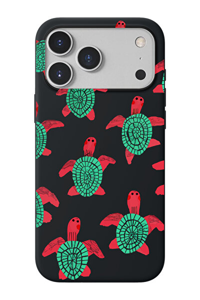 shoptocase iPhone 17 Pro Max/18 Pro Max Uyumlu Deniz Kaplumbağası Desenli İçi...