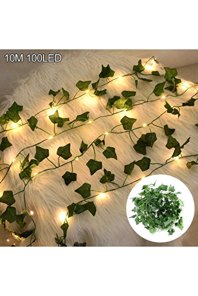 Choice1 10M 100LED 2/5/10M Silk Leaves Fake Creeper Green Leaf Ivy Vine LED S...