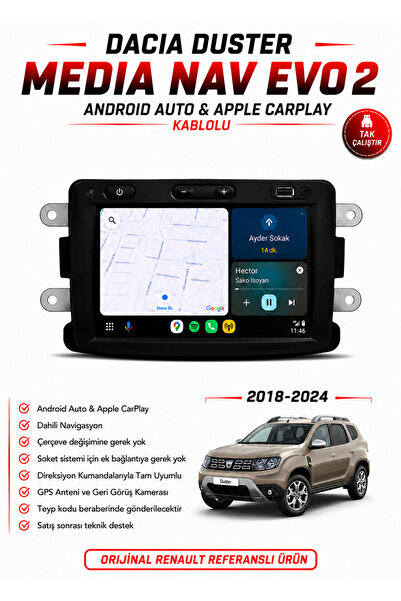 LG 2018> Dacia Duster Multimedya Carplay/Android Auto Versiyon 1.0.15
