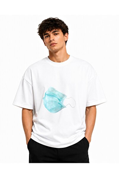 Inscriptie Ουνισέξ Βαμβακερό T-Shirt Υψηλής Ποιότητας  "Μάσκα "