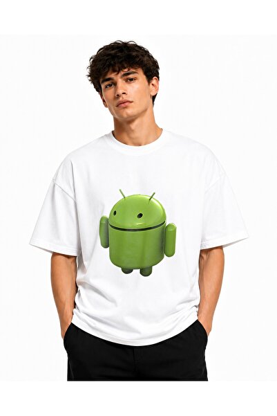 Inscriptie Tricou Unisex Bumbac Premium Casual " Android slide responsive "