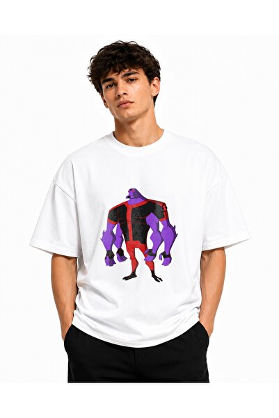 Inscriptie Tricou Unisex Bumbac Premium Casual " Ben 10 - four arms drawing "