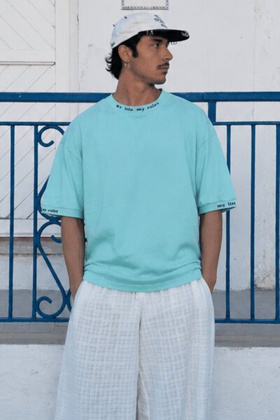 Madmext Μπλουζάκι Mint Green Oversize 5803