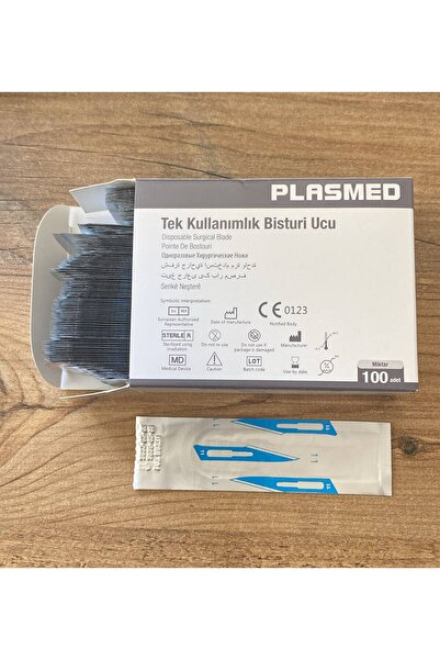PLASMED BİSTÜRİ KESİM OPERASYON UCU NO: 11 (steril) (100 ADET) PASLANMAZ ÇELİK