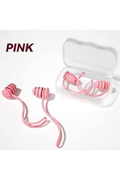 Choice1 Pink Swimming Earplugs with Rope for Easy Attachment and to Prevent L...