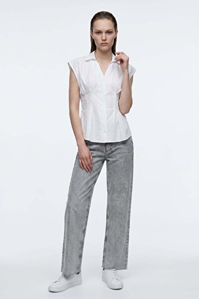 HAKKE High Waist Loose Fit Stone Embellished Jean Trousers