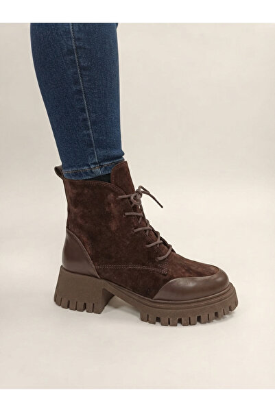 MARCO ROCCO Genuine Leather Suede Lace-Up Zippered Boots Women's Shoes
