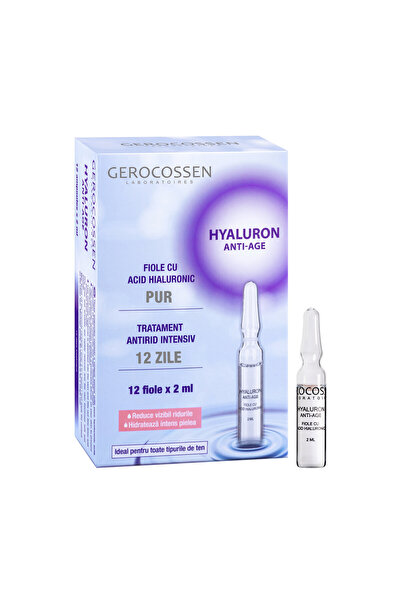 GEROCOSSEN Fiole cu acid hialuronic pur, 12 fiole x 2 ml