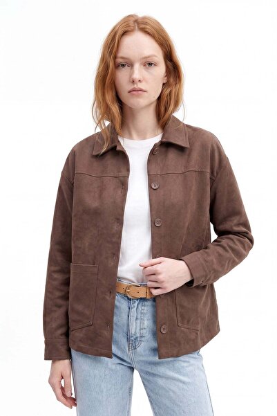 HAKKE Daily chic suede shirt