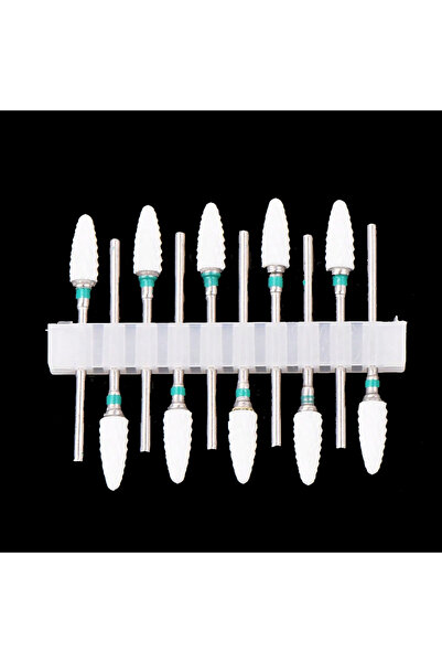 Choice32 TC2-10PCS 10 Pcs 3/32 Ceramic Nail Drill Bits, Professional & Durabl...