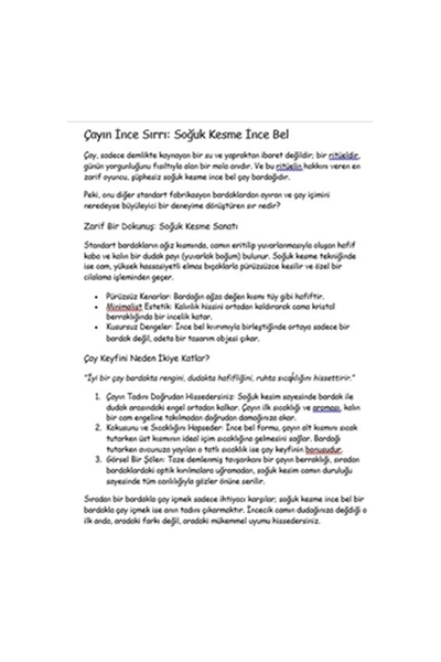 DECOSTYLE Yaprak 6'lı Soğuk Kesme Kristal Dekor İnce Belli Çay Bardağı - Özel Yapım Sunum 125cc