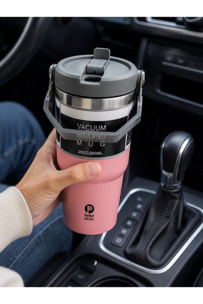 Perfect Kitchen Flash Mug 600ML Pink Stainless Steel
