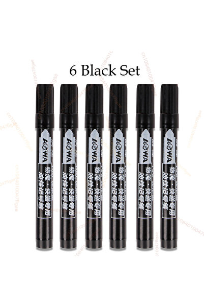 Choice 6 Black Set 6 PCS Permanent Marker Pen Manga Drawing Markers Black Blu...