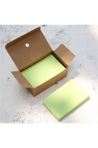 Choice Green 100pcs/box Kraft Paper Card Color Blank Business Card Message Th...