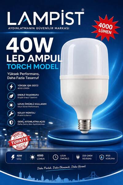 Lampist 40W TORCH AMPUL LED BEYAZ IŞIK