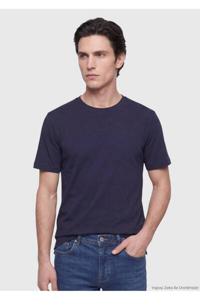 Ramsey Lacivert Düz T-Shirt