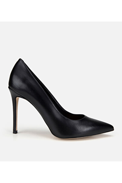 Hotiç Kadın Deri Siyah Yüksek Topuklu Stiletto