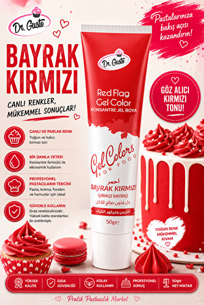 Jel Boya (Tüp) 50GR Bayrak Kırmızısı