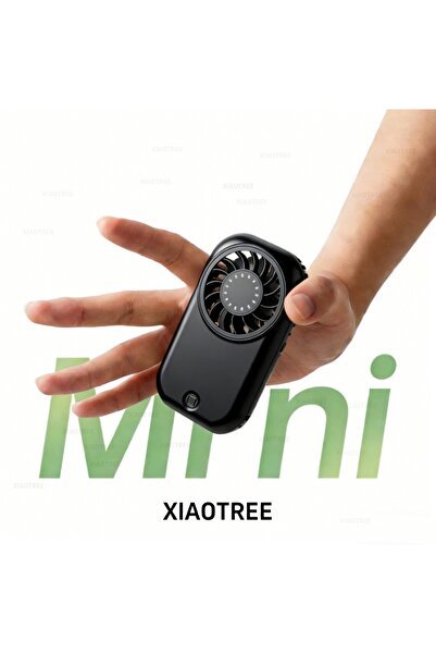 choice2 مروحة محمولة صغيرة سوداء من XIAOTREE بخمس سرعات للرياح، سعة بطارية 12...