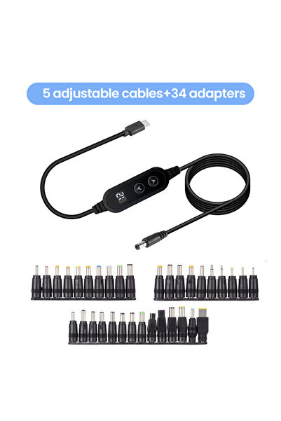 Choice كابل 34 محول USB C إلى كابل تعزيز الطاقة DC من النوع C إلى DC شحن سريع...
