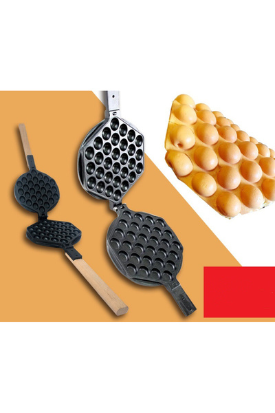 Choice صانعة الوافل التجارية السوداء من QQ Eggs Bubble Ball Baking Waffle Mak...