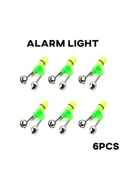 Choice 6pcs 6Pcs Set Luminous Fish Bells Fish Bite Hook Alarm Double Ring Ala...