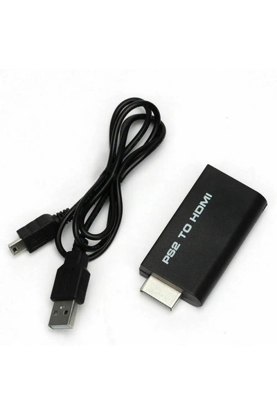 Choice محول أسود متوافق مع جهازي PS2 إلى HD، كابل محول عالي الدقة