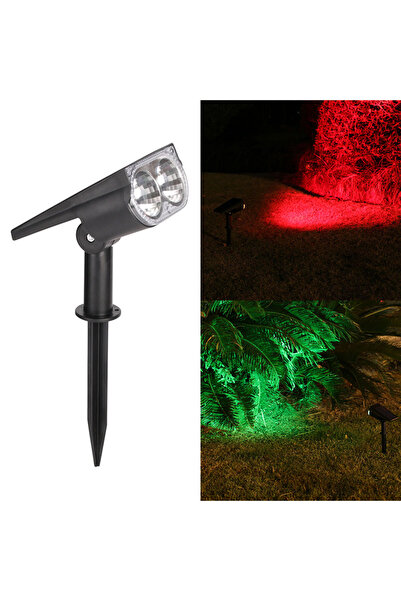 Choice كشافات شمسية ثنائية LED RGB مع حامل أرضي/جداري، إضاءة LED للمناظر الطب...