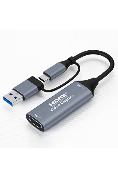 Choice بطاقة التقاط فيديو 2 في 1 USB 2.0 4K زرقاء، USB/Type-C إلى HDMI 1080P،...